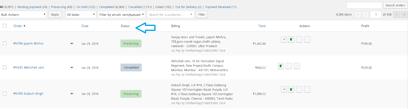 Order Status