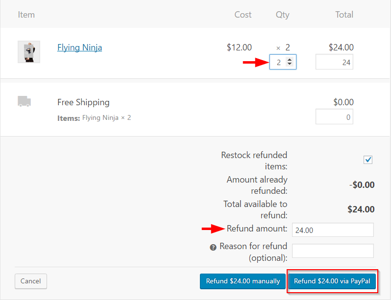 Process automatic refunds