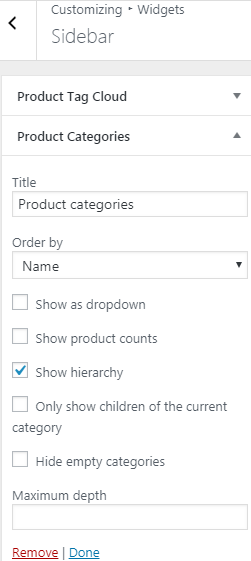 Display tags and categories