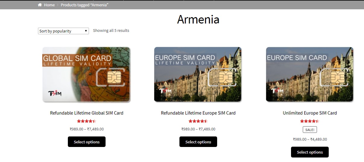 Displaying products with the same tag