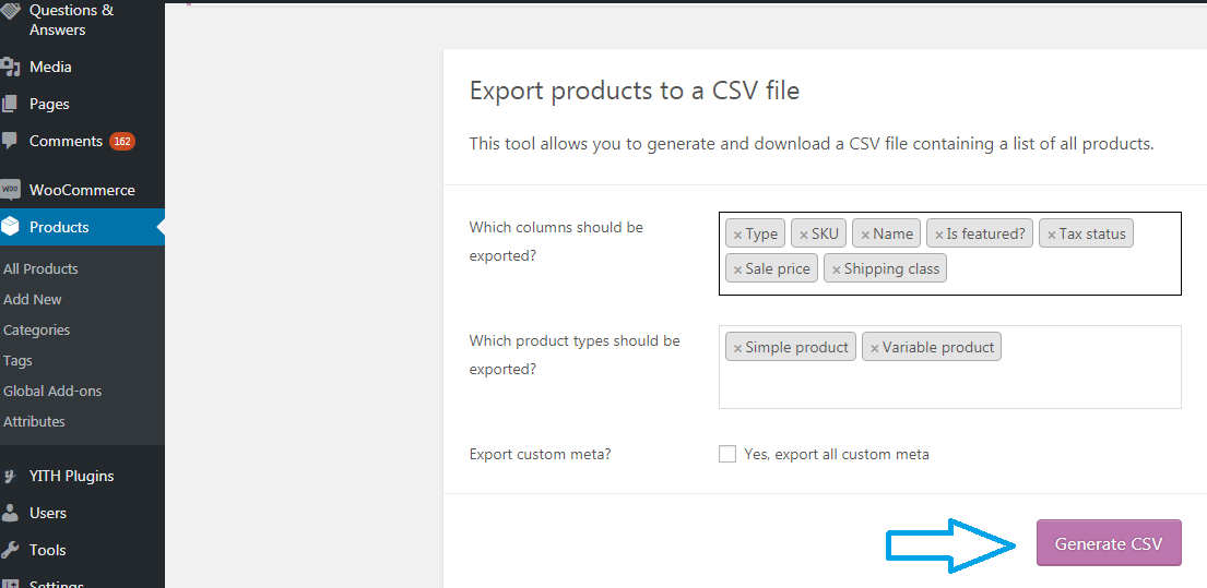 Export products
