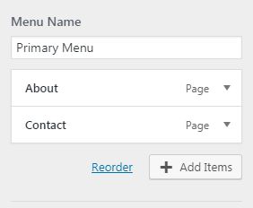 Primary menu