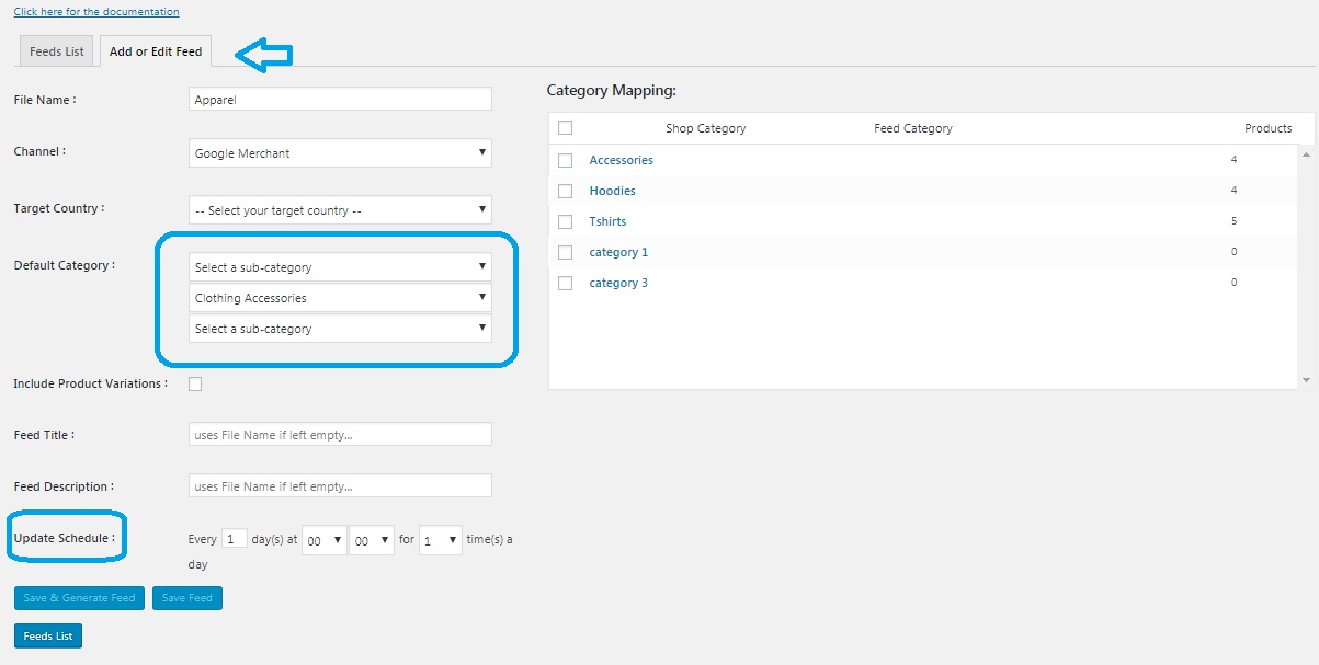 Setting up a Google Shopping product feed