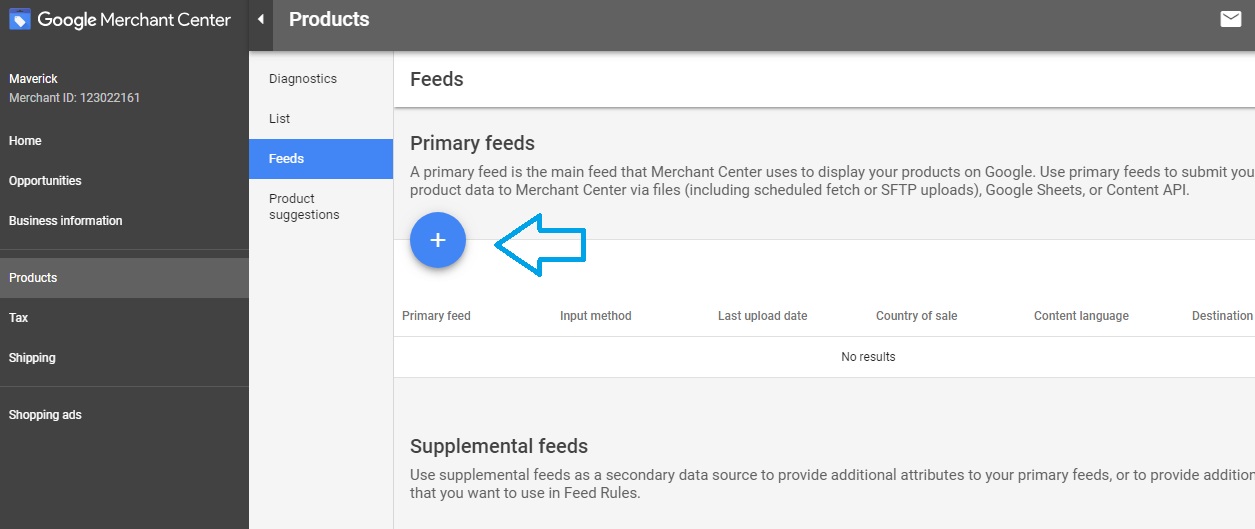 Uplaoding a feed in Google Merchant Center