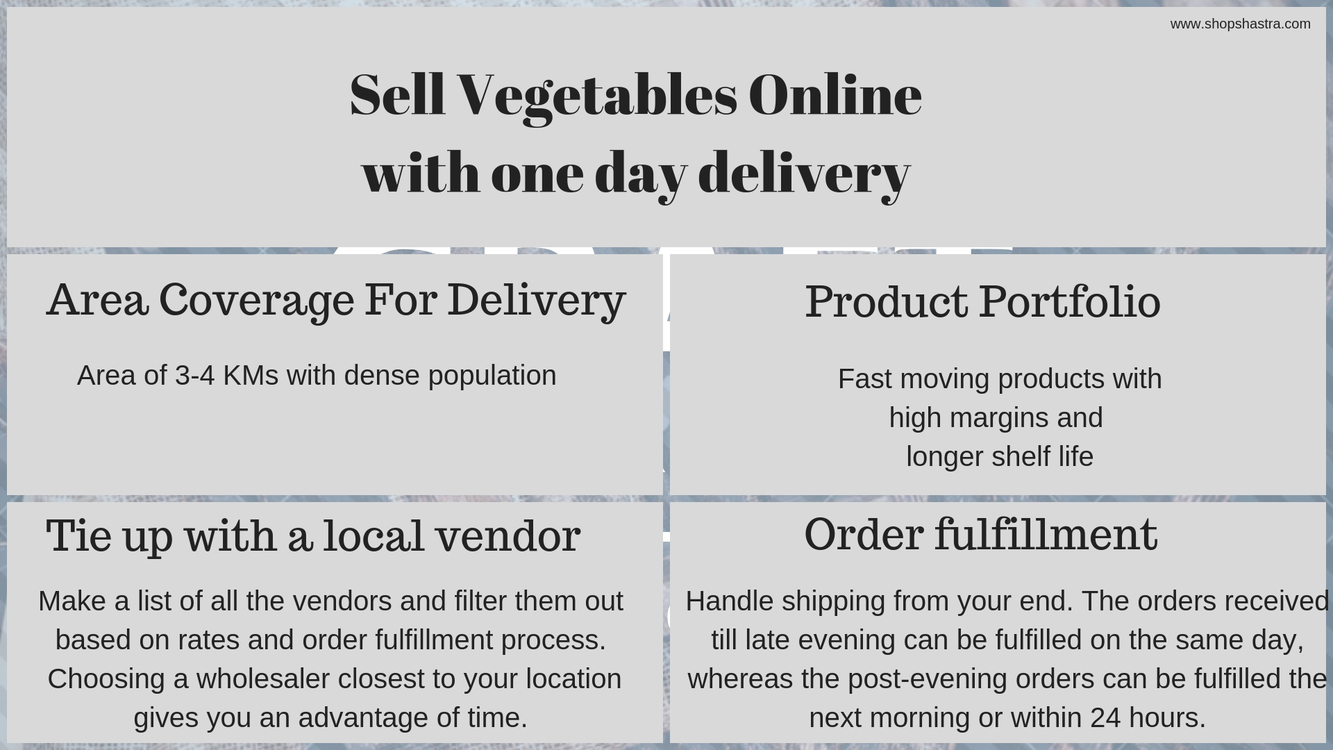 Sell Vegetables Online
